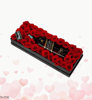 Whisky flower gift box