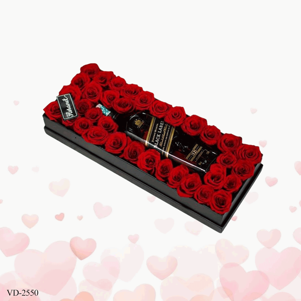 Whisky flower gift box