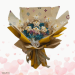 Small yellow teddy bear bouquet