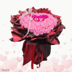 Artificial 99 pink rose bouquet
