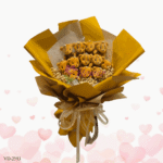 Small gold teddy bear bouquet