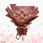 white teddy bear bouquet